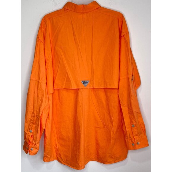 Columbia PFG Professional Fishing Gear LS Shirt Vented Quick Dry Men Size L Oran - Picture 9 of 15